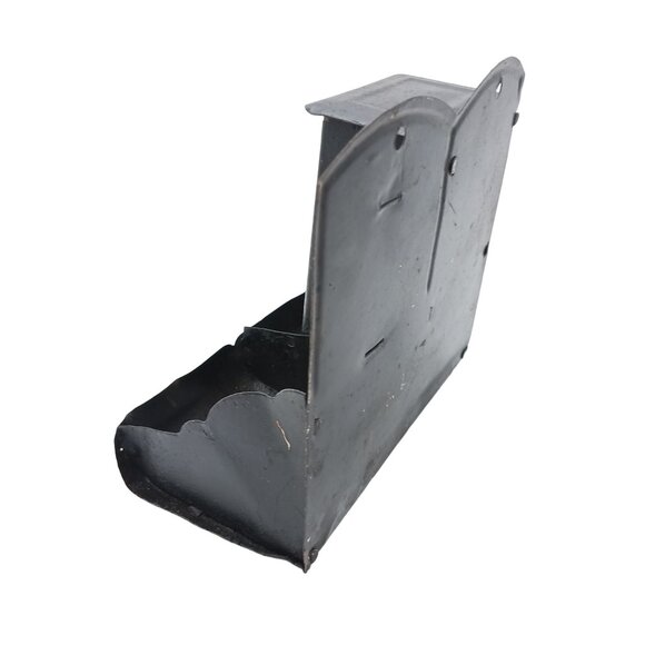 Vintage Black Metal Wall Mounted Matchbox Holder Double - Picture 3 of 4